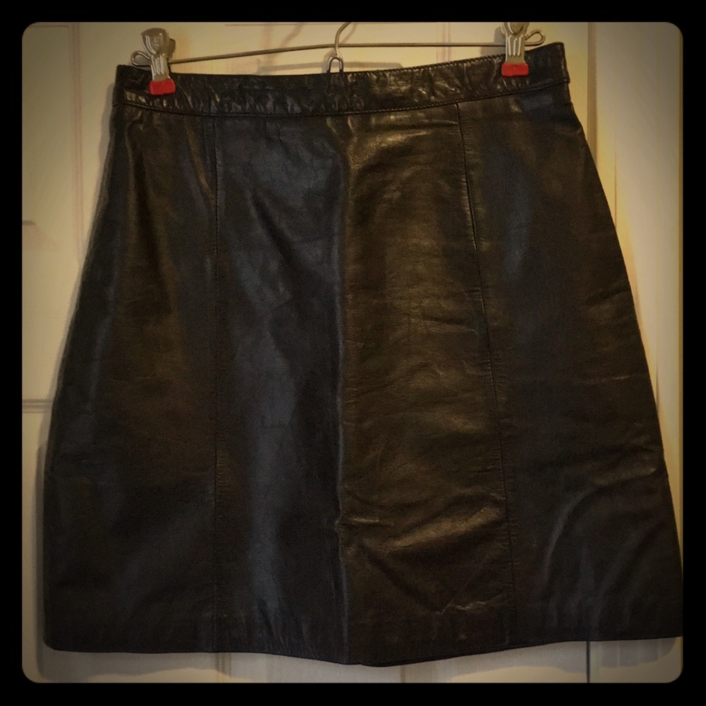 Leather Mini Skirt from the 1980s